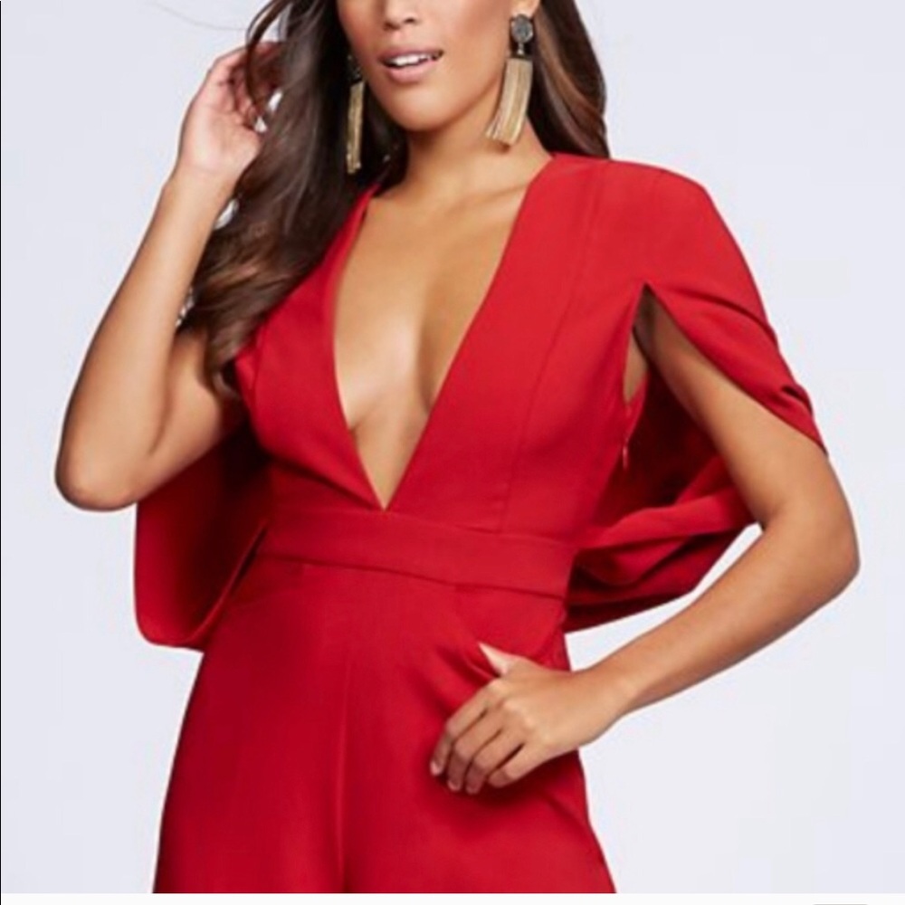 Red Cape Jumpsuit